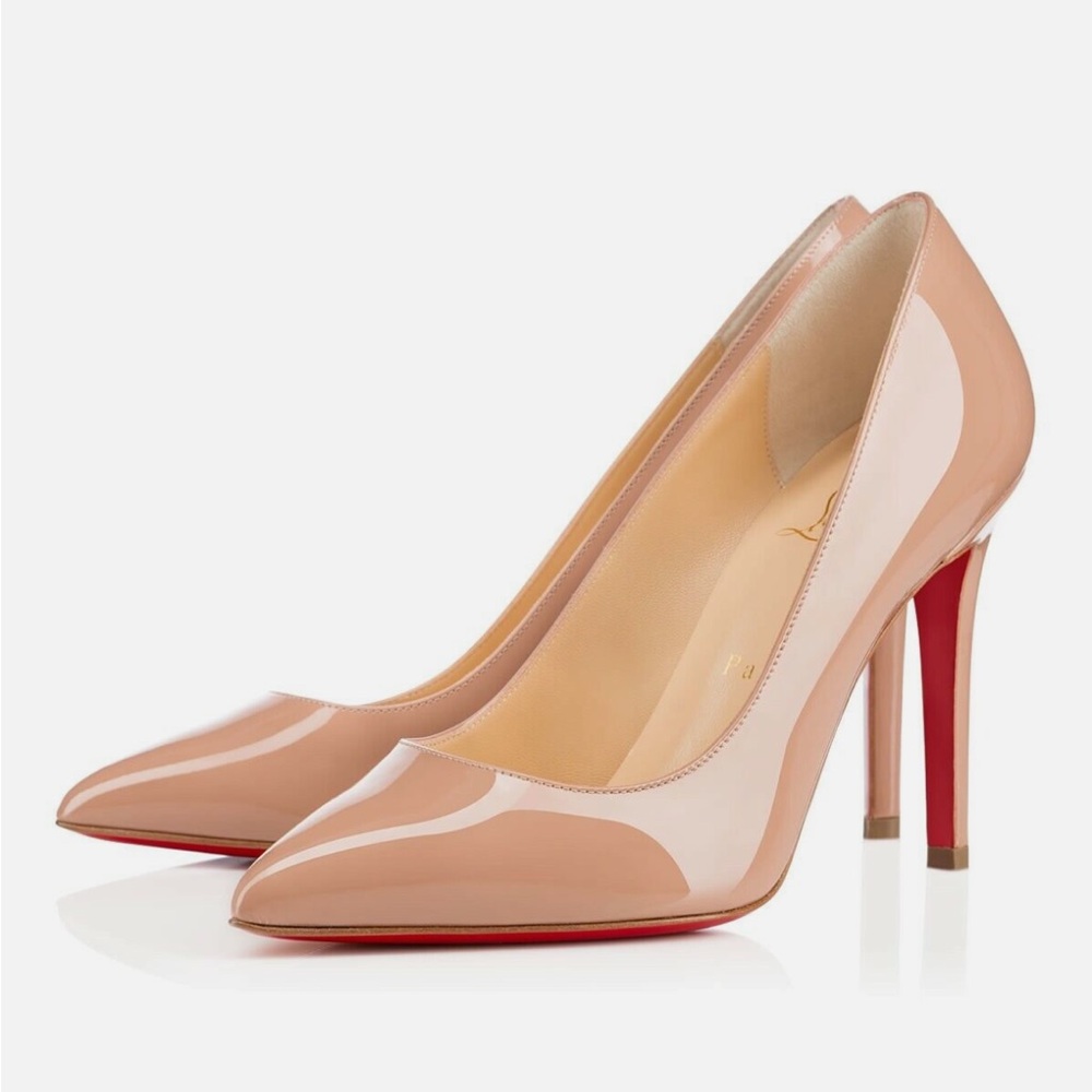 Christian Louboutin Pigalle (Nude Patent - 100mm)